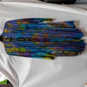 TIE DYED CARDIGAN #11-BY SACRED THREADS-ONE SIZE